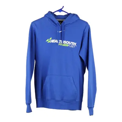 Nike Hoodie - Large Blue Cotton Blend