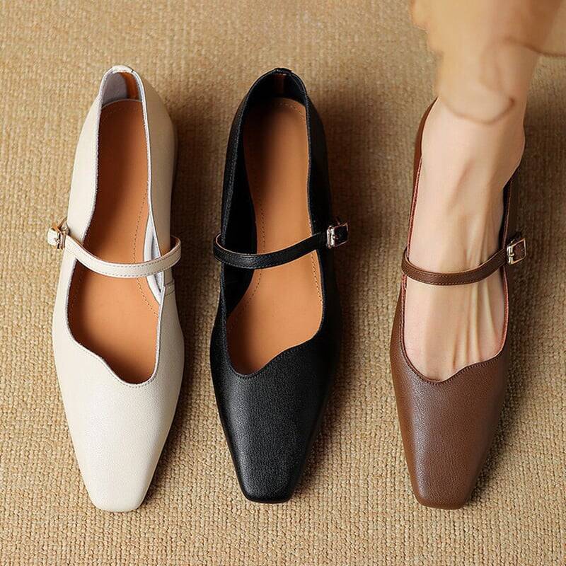 CHIKO Talia Square Toe Block Heels Mary Jane Shoes