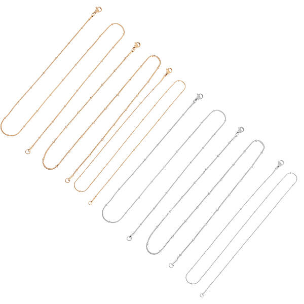 304 Stainless Steel Round Snake Chain Necklace Making