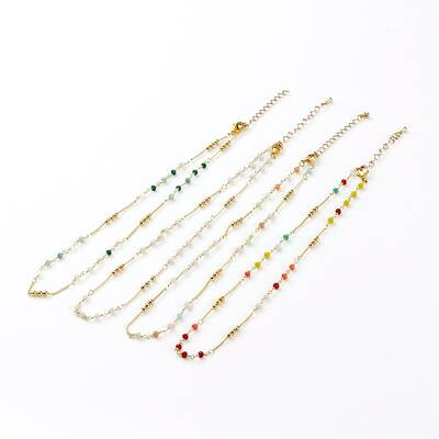 Faceted Glass Beaded Necklaces