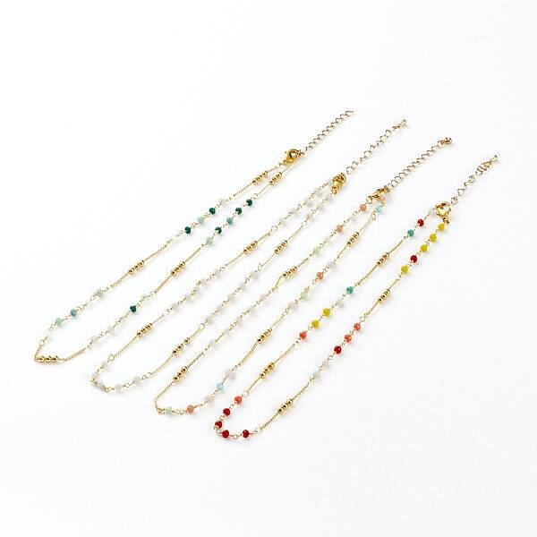 Faceted Glass Beaded Necklaces