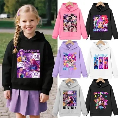 1pcs Kpop Demon Hunters Tiger Hoodies，Demon Hunter Tiger Funny Movie Long-sleeved Shirt, Kid Back To School Cute Cartoon Gr...