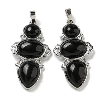 Natural Obsidian Pendants