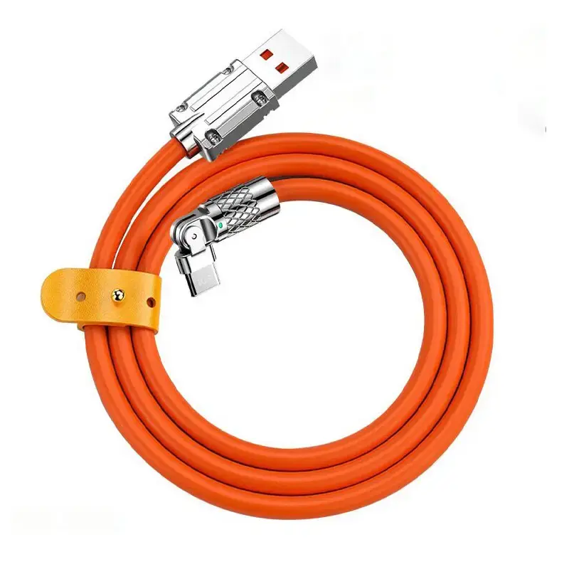 [ Buy 1 Get 1 Charging Cable ] Fast Charging Cable 180° Rotable USB C Lightning Fast Charger Cord for Mobile Smartphone Cell...