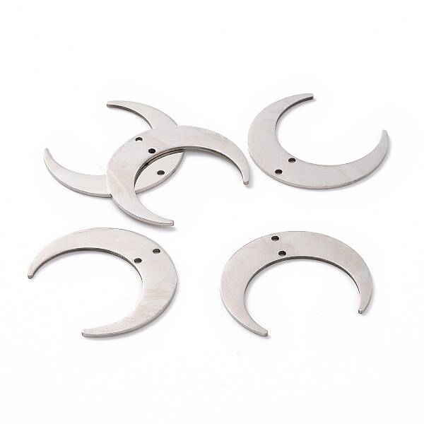 Non-Tarnish 201 Stainless Steel 2-Loop Link Pendants