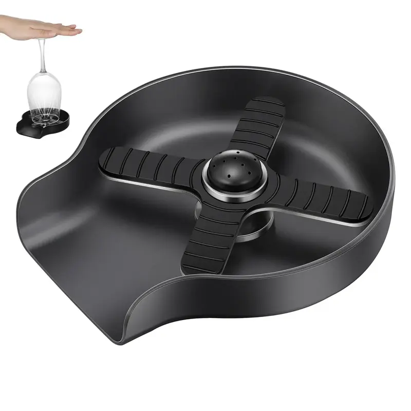 Kitchen Sink Glass Rinser – Durable Stainless Steel Cup Washer | Automatic Flush, Easy to Use Kitchen Sink Accessory