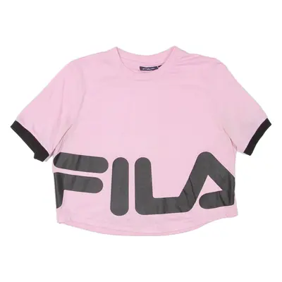 FILA Cropped Womens T-Shirt Pink XS