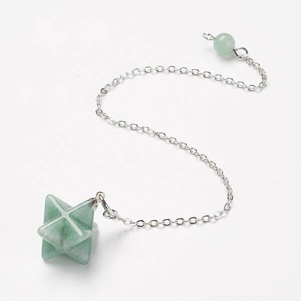 Chakra Natural Green Aventurine Dowsing Pendulums