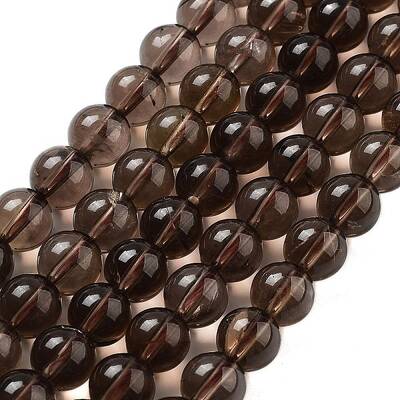 Natural Smoky Quartz Round Beads Strands