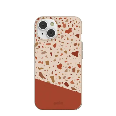 Seashell Clay Terrazzo iPhone 14/16e Case