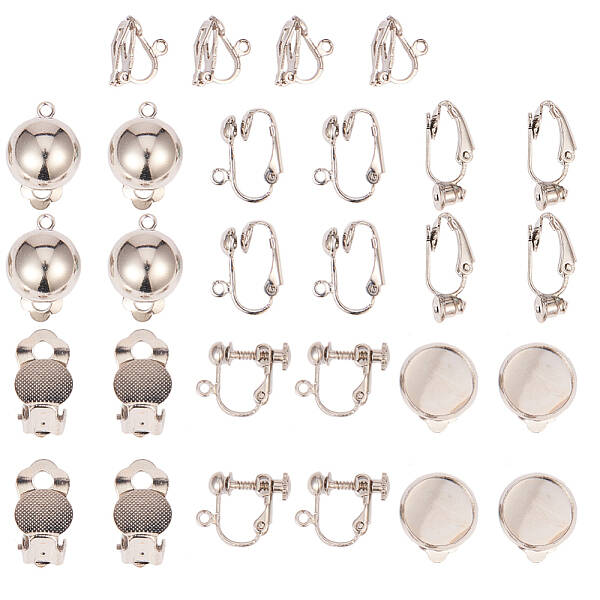Brass/Iron Clip-on Earring Findings