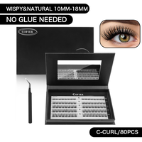 Click [Your Custom Link] Cofier DIY Lash Kit - Press-On, Glue-Free Self-Adhesive Eyelash Set! Ideal for Beginners, Includes T...