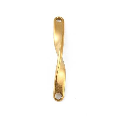 Ion Plating(IP) 202 Stainless Steel Twist Connector Charms