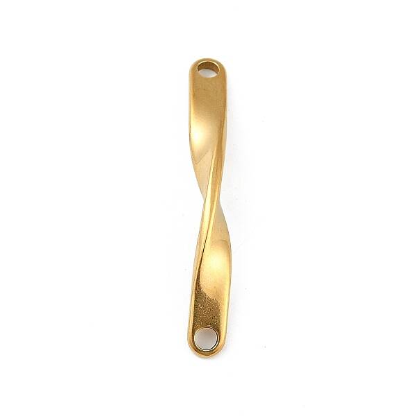 Ion Plating(IP) 202 Stainless Steel Twist Connector Charms
