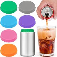 6 Pack MECHEER Silicone Soda Can Cover Lids, Reusable Can Covers Pop Stopper and Protector for Soda, Beer, Beverage, Juice, C...