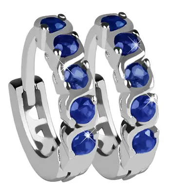 Beneto AGUC1207 Round Silver Earrings