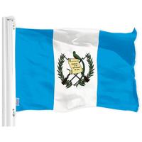 G128 Guatemala Guatemalan Flag | 3x5 feet | Printed 150D, Indoor/Outdoor, Vibrant Colors, Brass Grommets, Quality Polyester