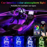 5 in 1 Interior Car LED Strip Lights with Wireless APP and Remote Control, 236 Inches Fiber Optic, 16 Million Colors Car Neon...