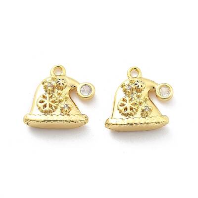 Brass Micro Pave Cubic Zirconia Pendants