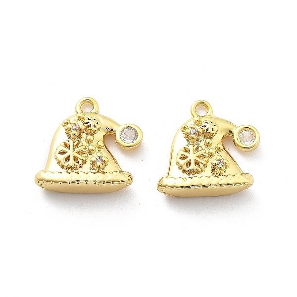 Brass Micro Pave Cubic Zirconia Pendants