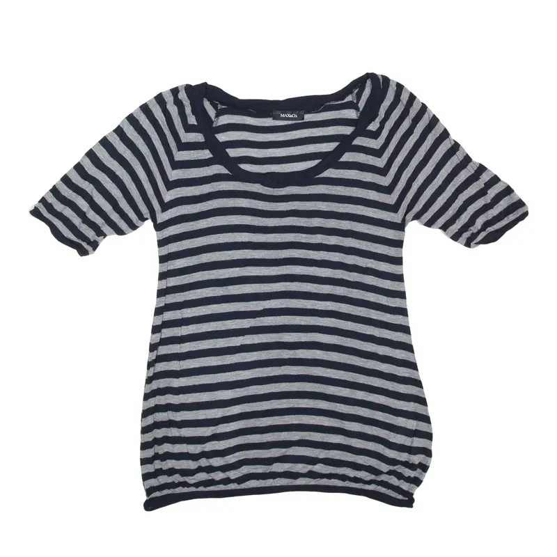 MAX & CO Striped T-Shirt Blue Short Sleeve Womens S