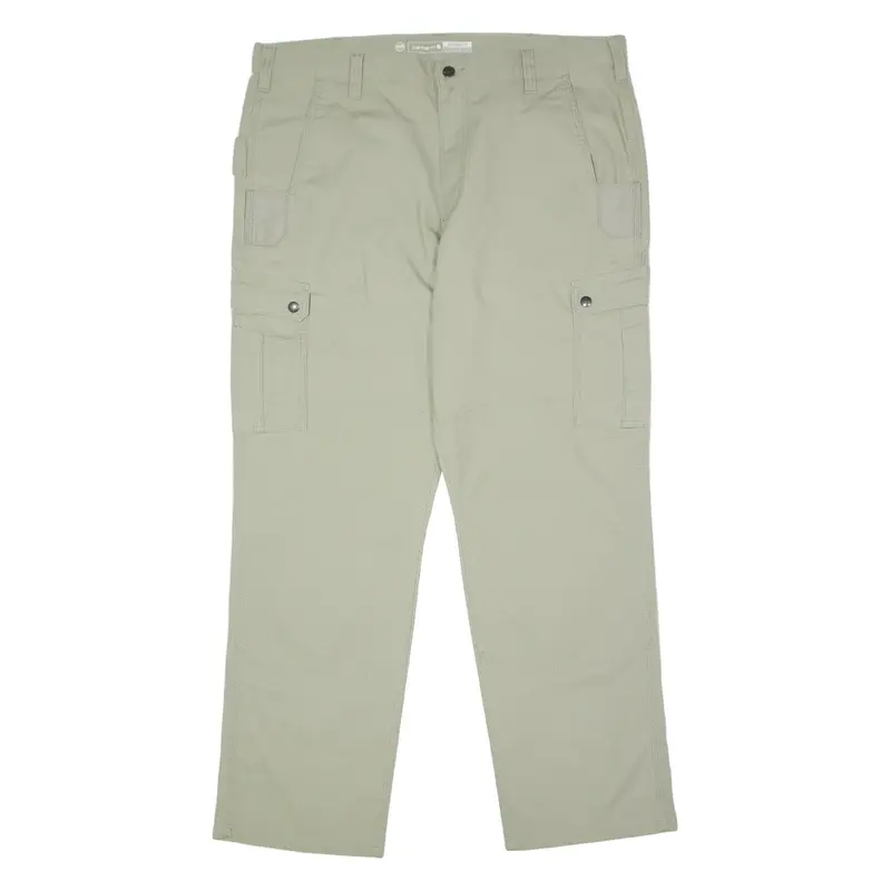 CARHARTT Cargo Workwear Mens Trousers Beige Relaxed Straight W40 L32
