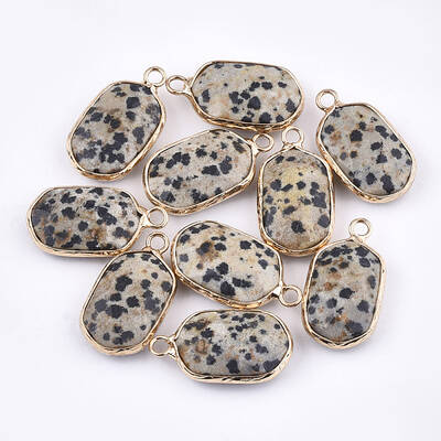 Natural Dalmatian Jasper Pendants