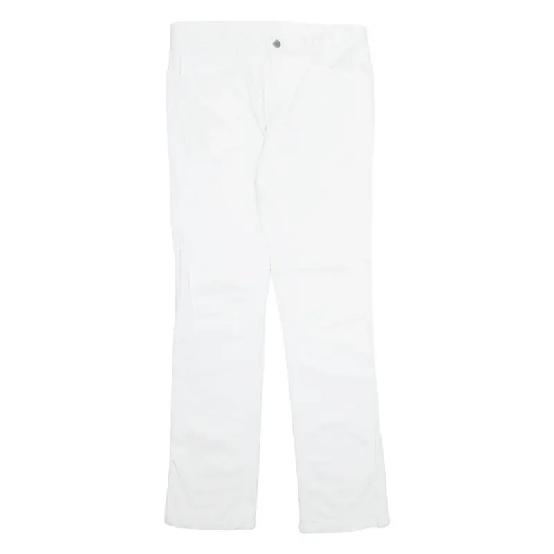 LACOSTE Womens Trousers White Regular Tapered W32 L31