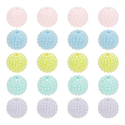 20Pcs 5 Colors  Opaque Acrylic Beads