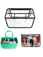 Contrast Binding Clear Beach Bag Organizer, Travel Essentials, Space Saving Storage Divider for Beach Carrying Bag, Perfect ...