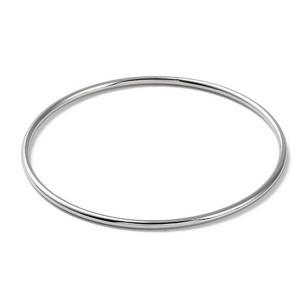 Non-Tarnish 304 Stainless Steel Simple Plain Bangle for Women