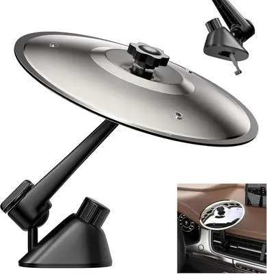 2025 New Car Cymbal Drum Air Vent, Mini Metal Drum Crash Cymbal for Car Dashboard, Funny Musical Instruments Gadget for Drumm...