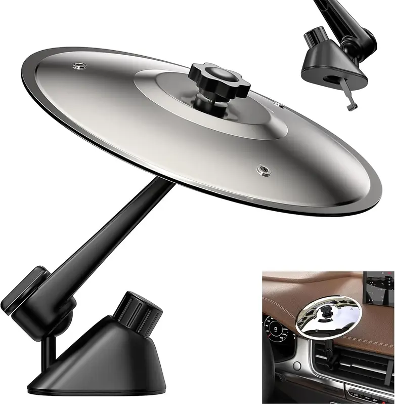 2025 New Car Cymbal Drum Air Vent, Mini Metal Drum Crash Cymbal for Car Dashboard, Funny Musical Instruments Gadget for Drumm...