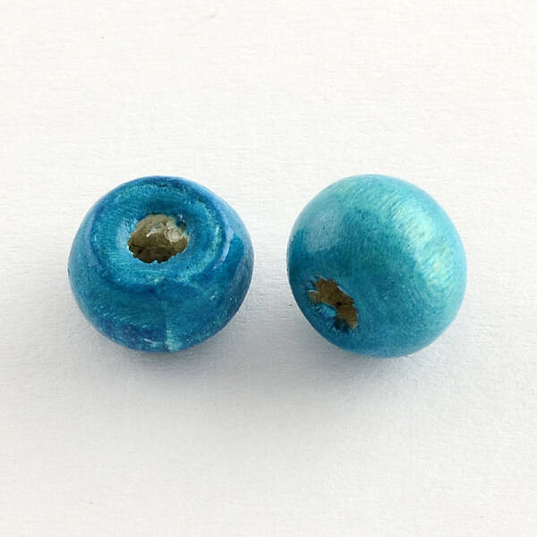 Dyed Natural Wood Beads