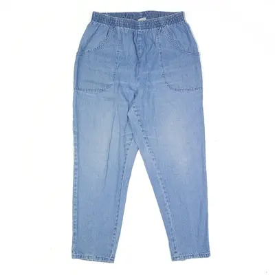 CASCADE BLUES Jeans Blue Denim Relaxed Mom Stone Wash Womens W28 L27