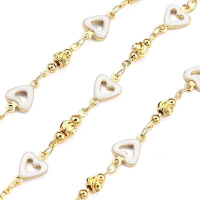 Brass Heart Link Chains