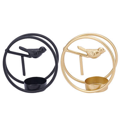 2Pcs 2 Colors Iron Candle Holder