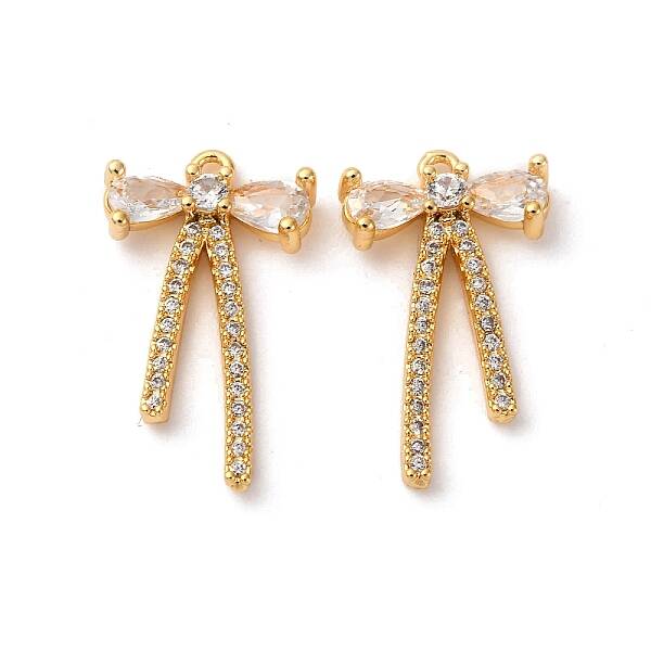 Brass Micro Pave Cubic Zirconia Pendants
