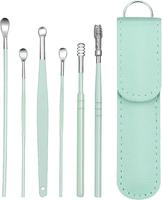 6-Piece Ear Wax Removal Kit – Portable Ear Cleaner with 360° Spiral Stainless Steel Tools for Adults & Kids, Storage Box\