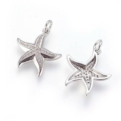 Brass Micro Pave Cubic Zirconia Pendants