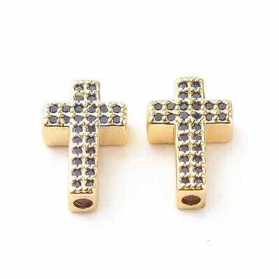 Rack Plating Brass Cubic Zirconia Beads