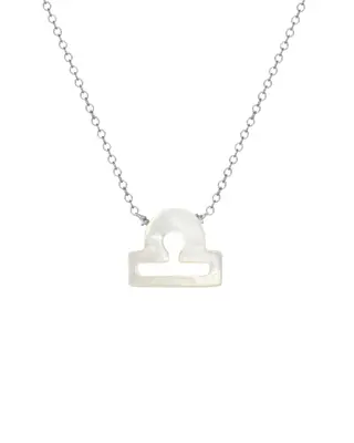 Zodiac Necklace | Metal Color: Silver | Sign: Libra