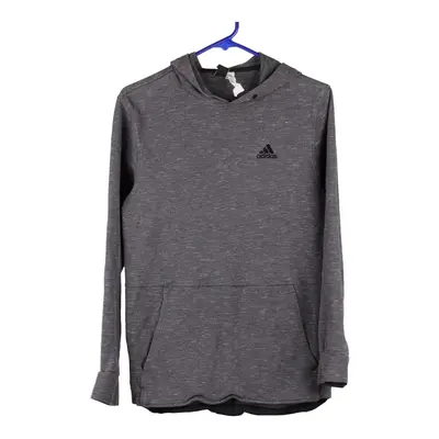 Adidas Hoodie - Small Grey Cotton Blend