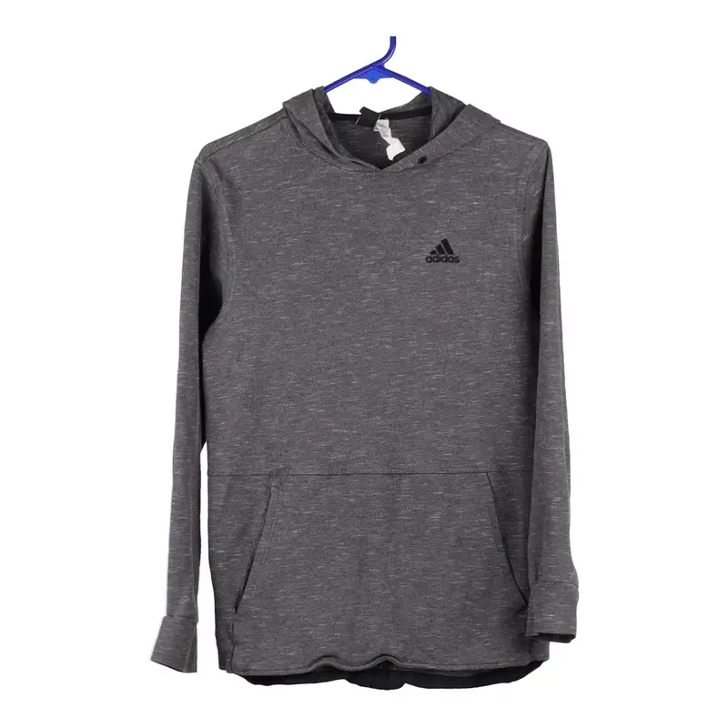 Adidas Hoodie - Small Grey Cotton Blend
