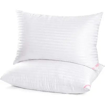 2 Pack Queen Size Bed Pillows for Sleeping, Pillows for Side and Back Sleepers, Super Soft Down Alternative Microfiber Filled...