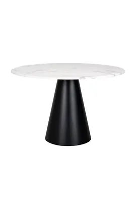 Round White Marble Pedestal Dining Table | OROA Degas