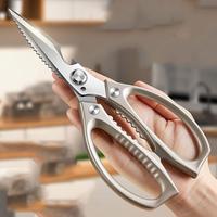 Stainless Steel Kitchen Scissors, 1 Count Modern Multipurpose Chicken Bones Cutter, Multifunctional Kitchen Poultry Shears fo...