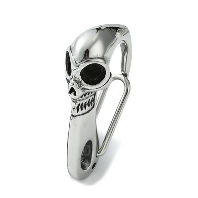 Tibetan Style 304 Stainless Steel Spring Gate Rings