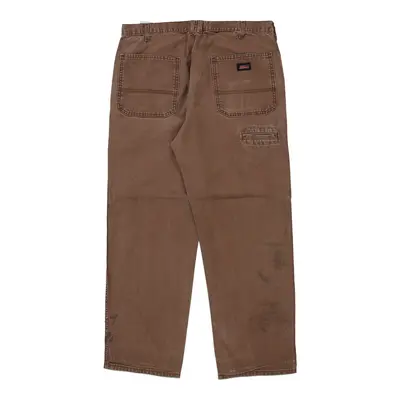 Dickies Carpenter Trousers - 38W 30L Brown Cotton