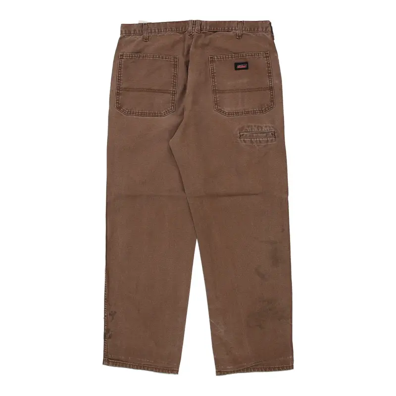 Dickies Carpenter Trousers - 38W 30L Brown Cotton